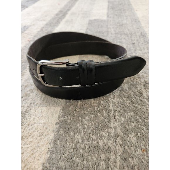 LOUOLA del CUOIO Black Leather MADE IN ITALY Belt Sz 40 x 1" Wide - Picture 4 of 7